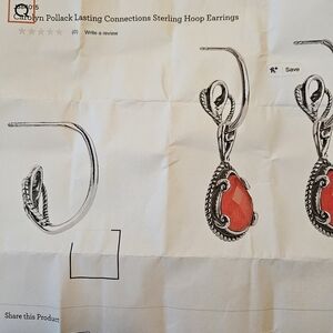 Carolyn Pollack Lasting Connections Hoop Earrings With Charms